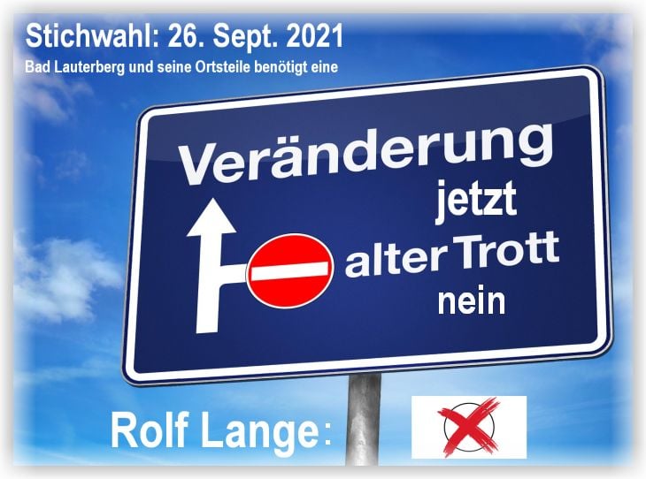 Wahlempfehlung der WgiR für Rolf Lange in der Stichwahl am 26. September